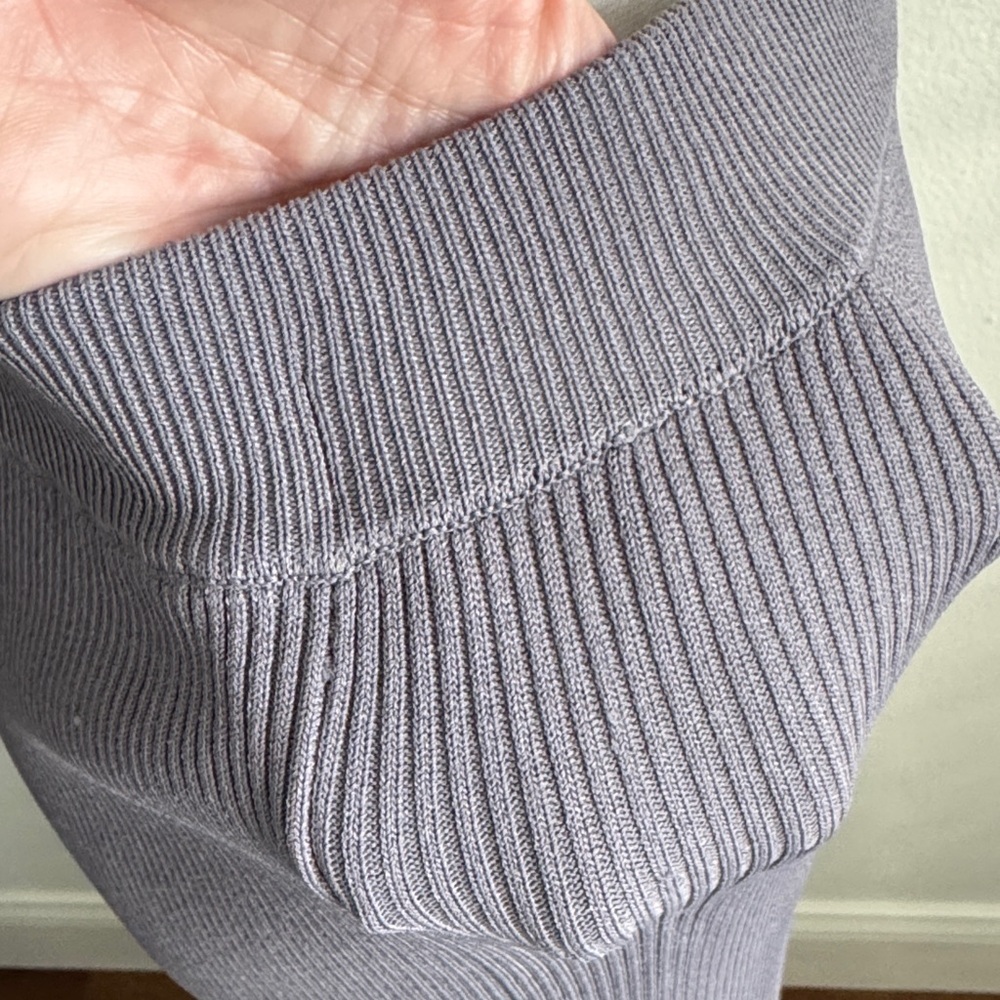 Zara Gray Women's ribbed knit Skirt - Picture 4 of 5